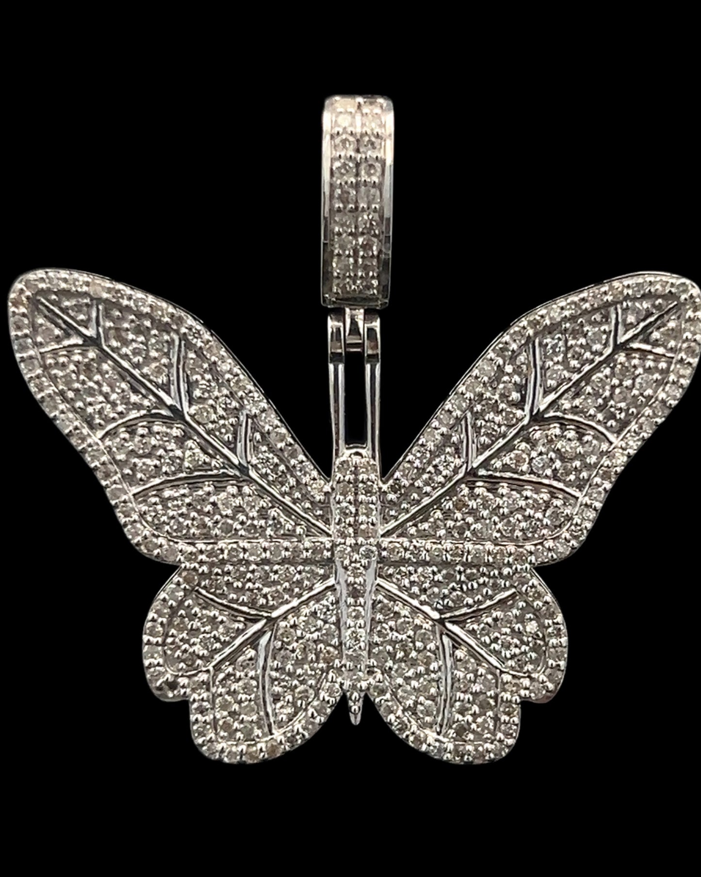 White Gold Butterfly Pendant 4.7GR 1.22CT