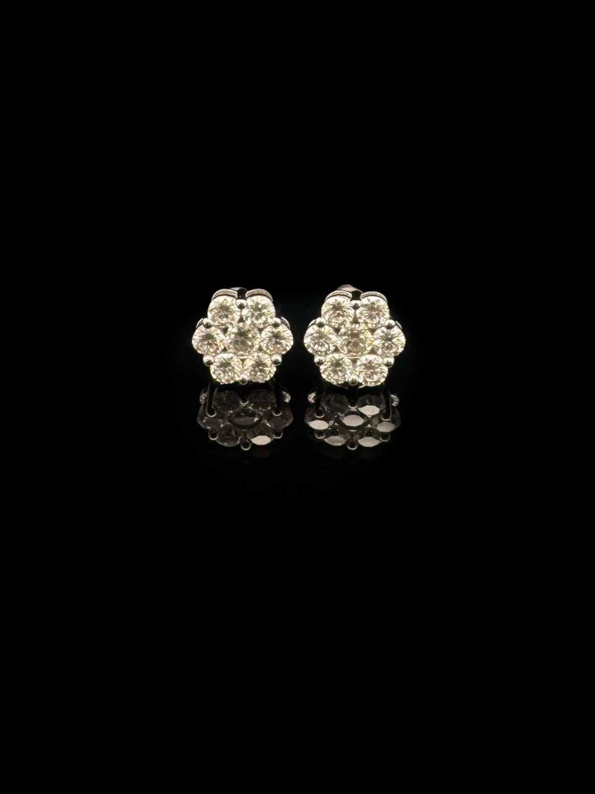 925 SILVER GOLD MOISSANITE EARRINGS (2.3GR 1.52CTW VVS)