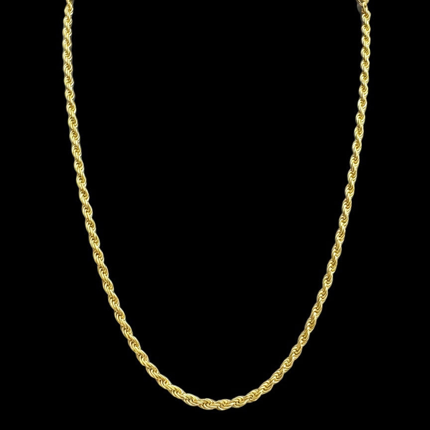 925 YELLOW ROPE CHAIN (15.6GR 2.7MM 24")