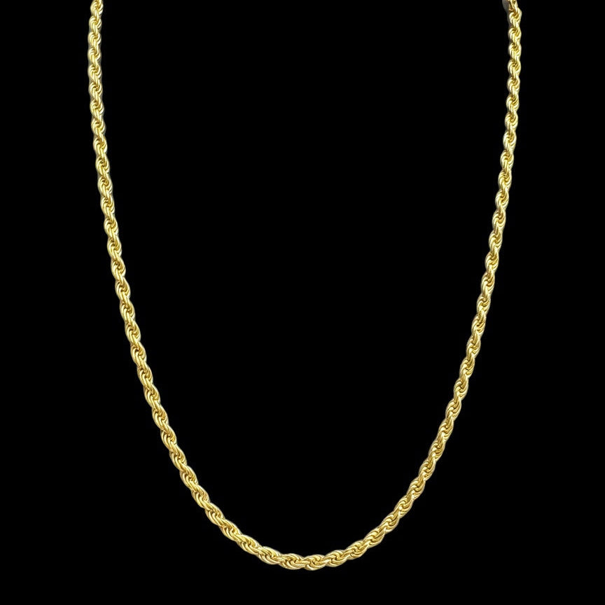 925 YELLOW ROPE CHAIN (16.1 GR 2.7MM 24")