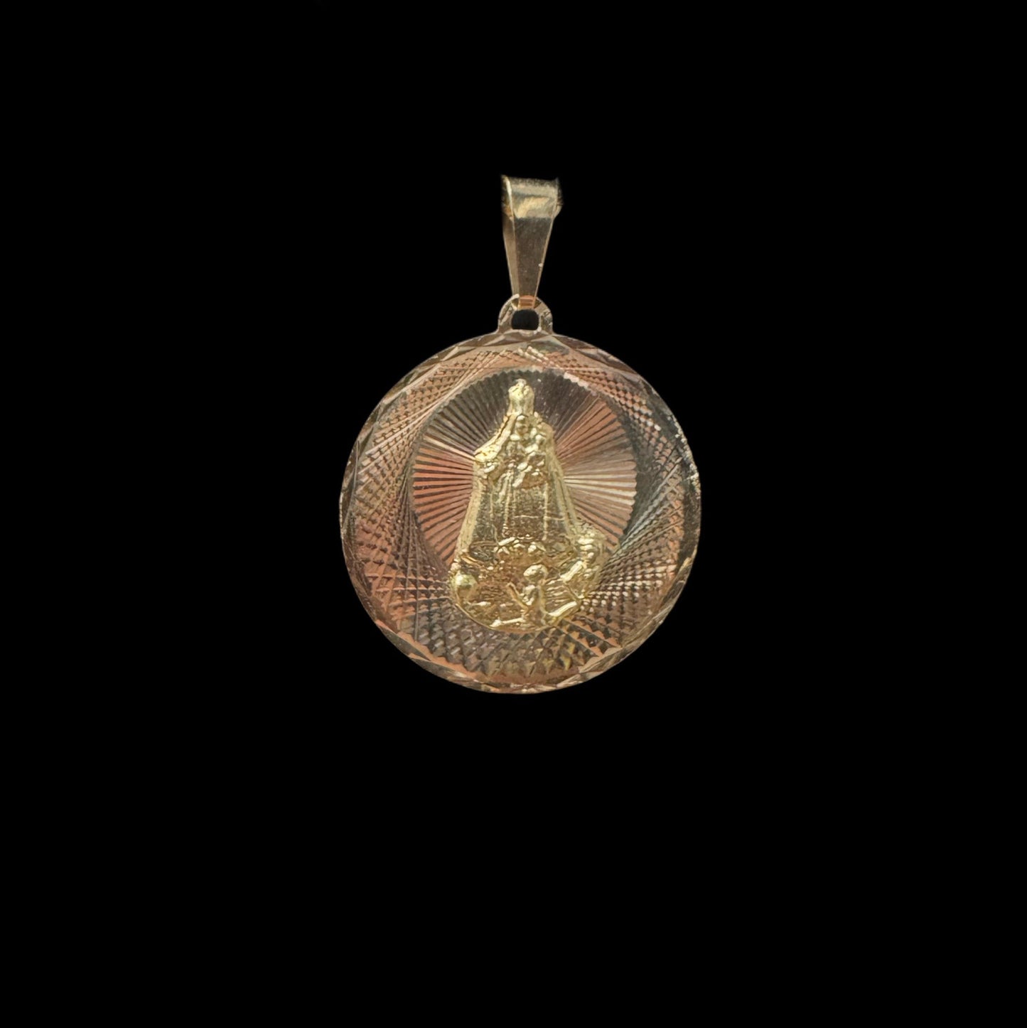 14K TWO-TONE VIRGIN PENDANT (3.4GR)