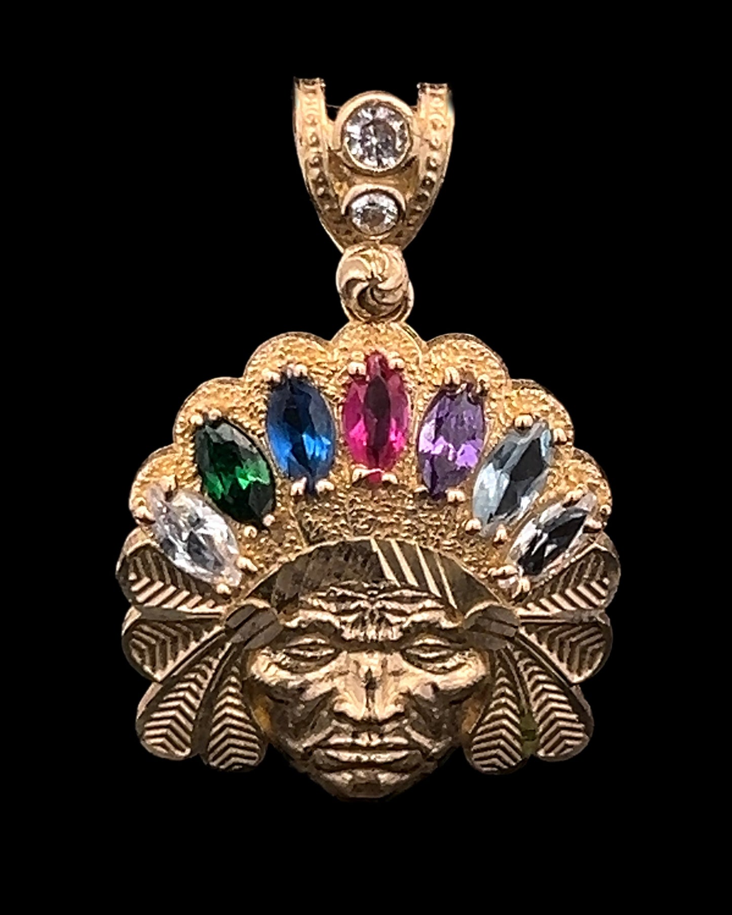 14K INDIAN PENDANT CZ (4.3GR)