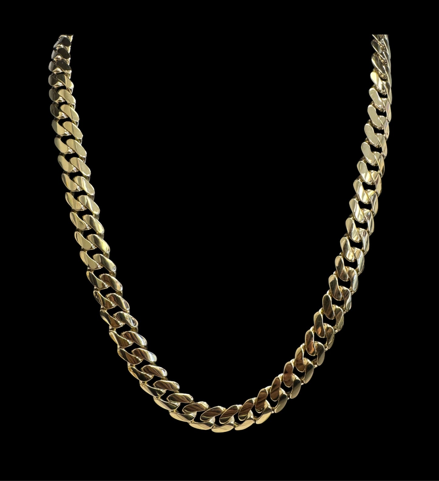 14K GOLD CUBAN SEMI-SOLID CHAIN (40.3GR 11MM 22")