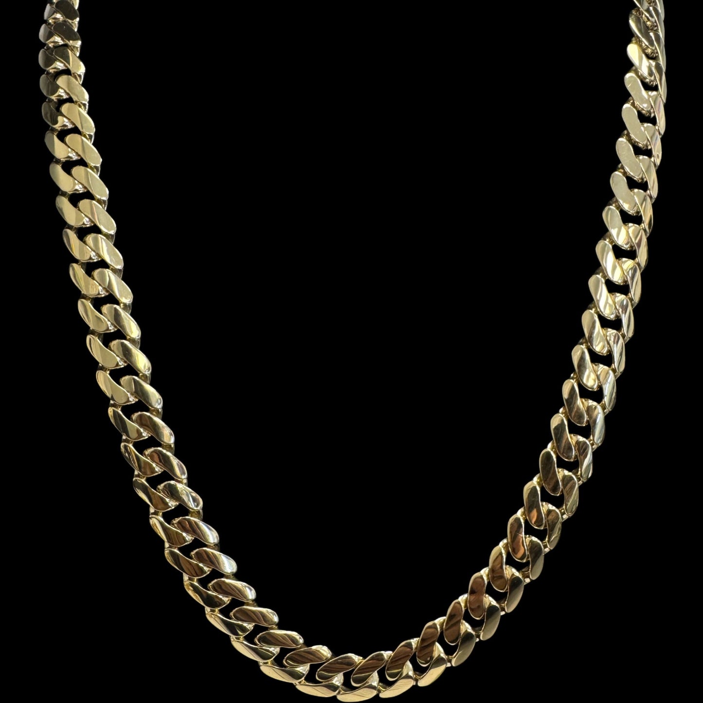 14K GOLD CUBAN SEMI-SOLID CHAIN (40.3GR 11MM 22")