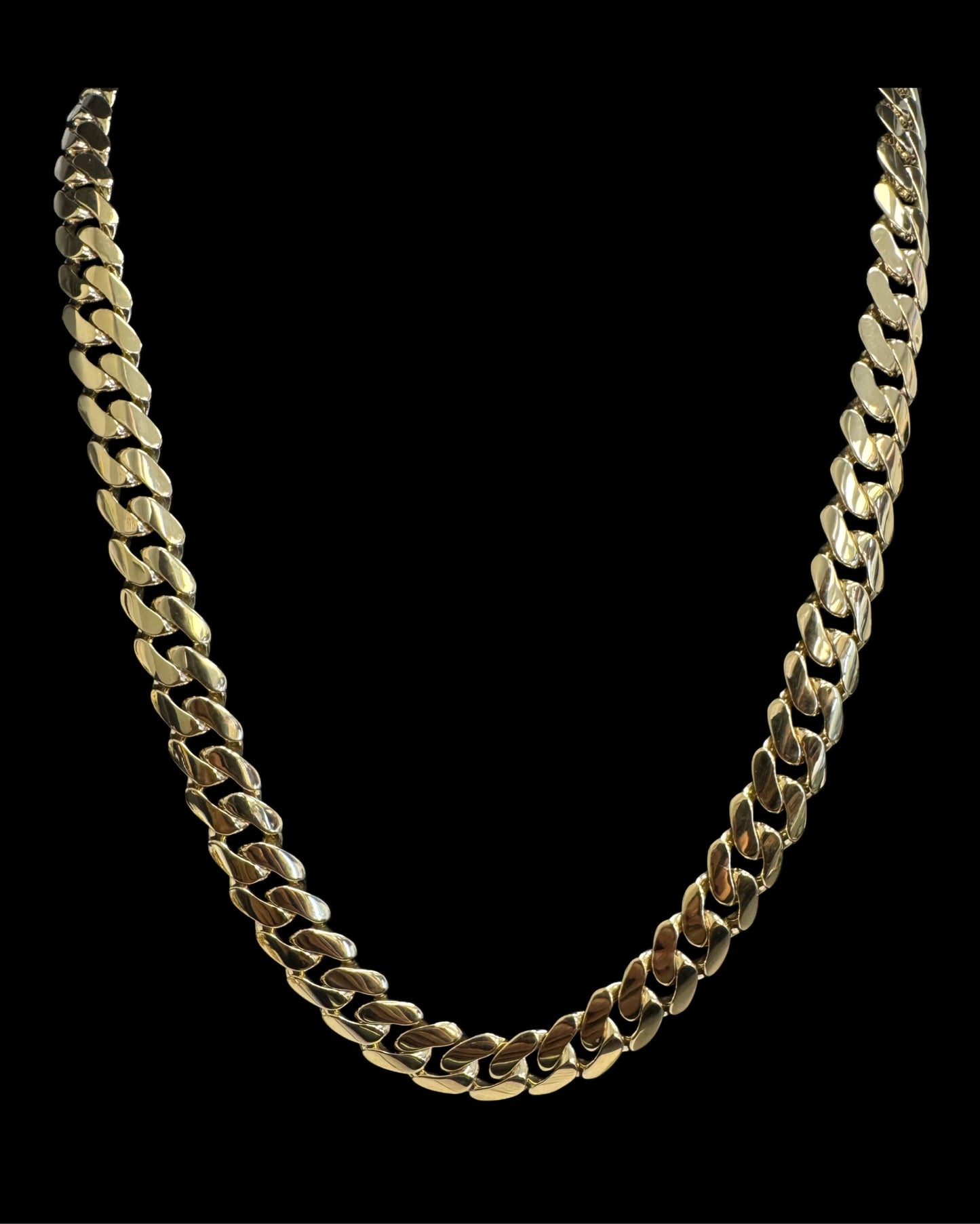 14K GOLD CUBAN SEMI-SOLID CHAIN (39.1GR 11MM 22")