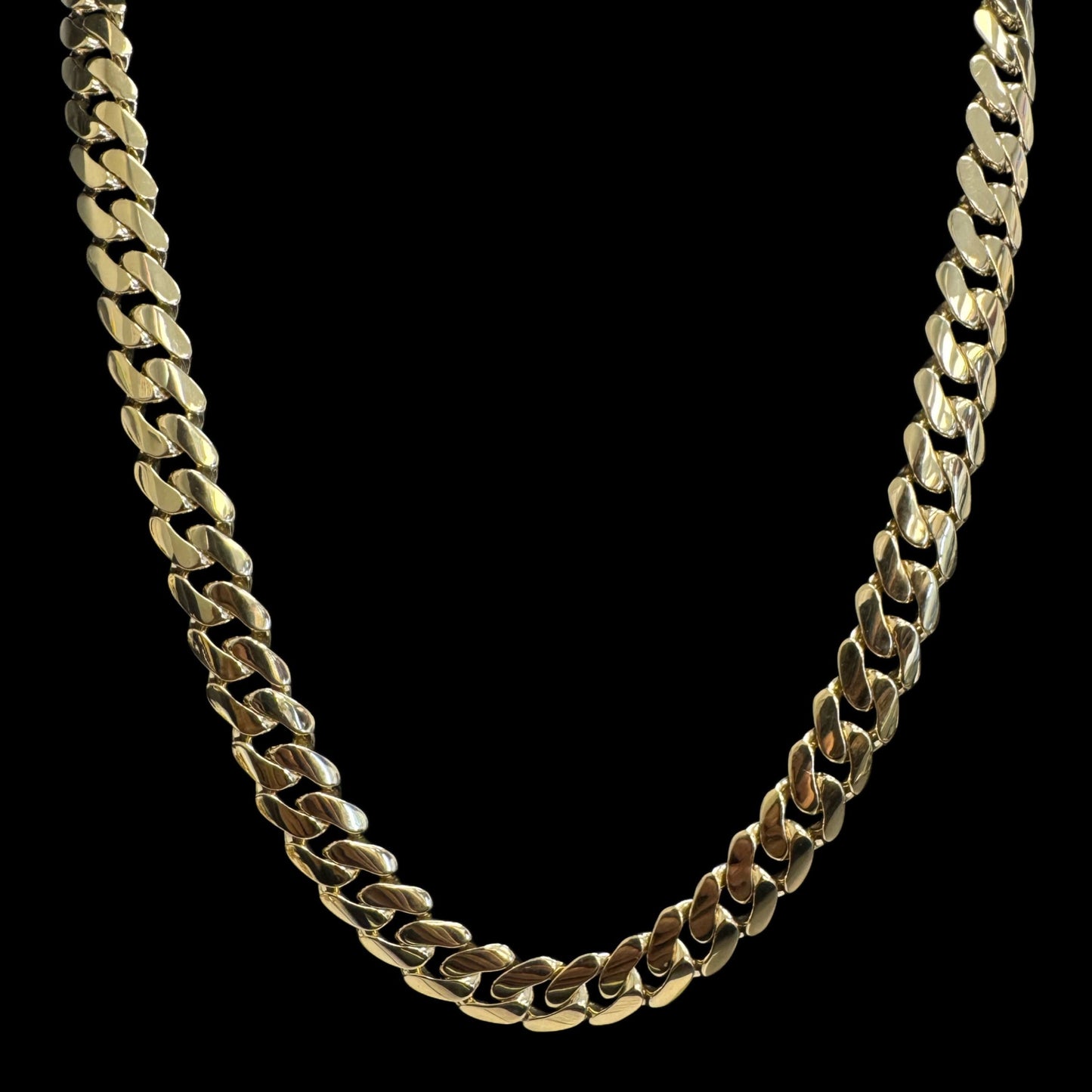 14K GOLD CUBAN SEMI-SOLID CHAIN (39.1GR 11MM 22")