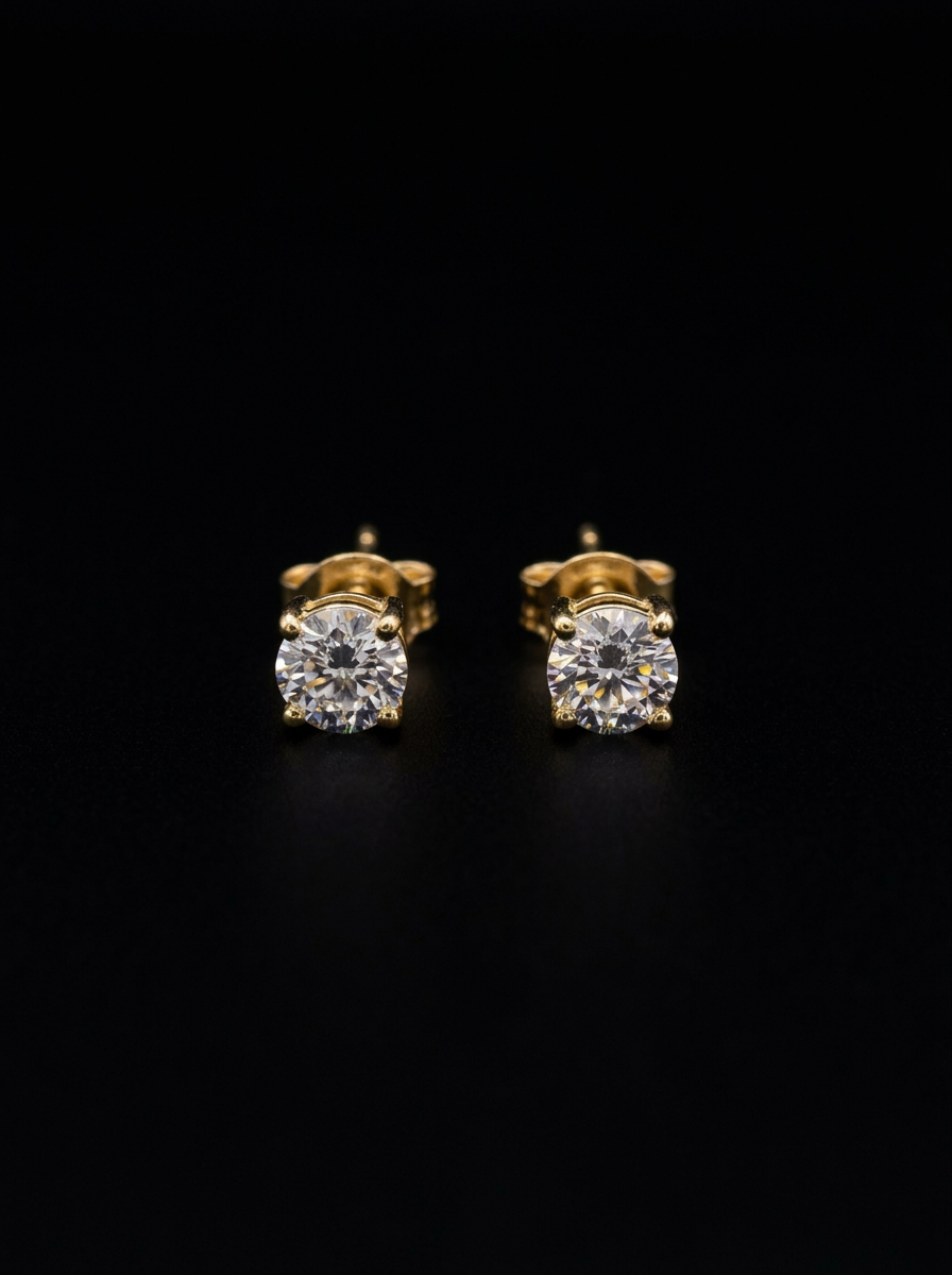 14K GOLD CZ EARRINGS