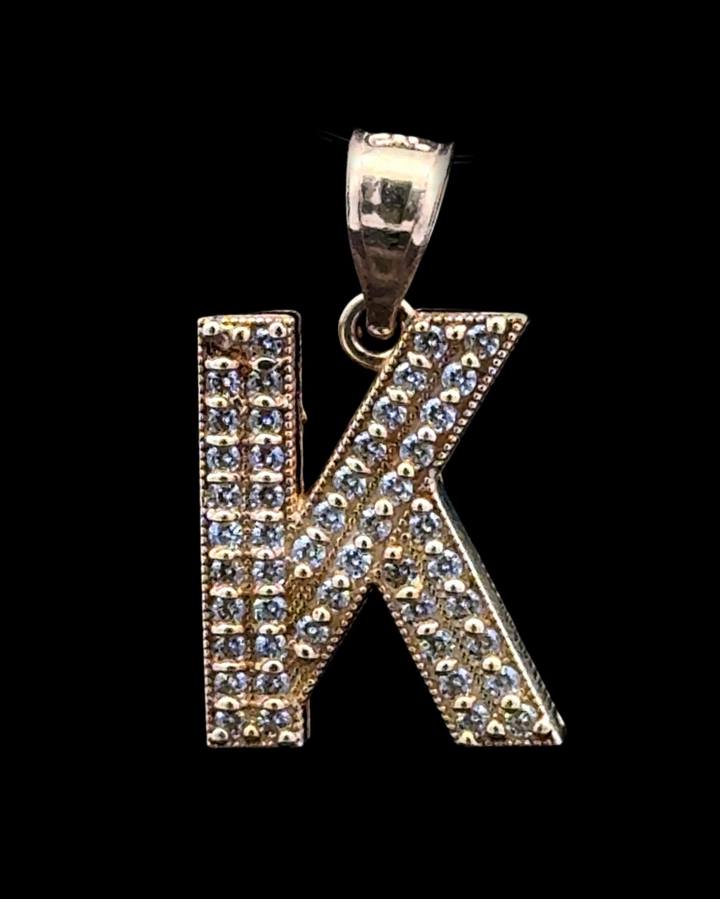 PENDANT LETRA K CZ 1.6GR 14K