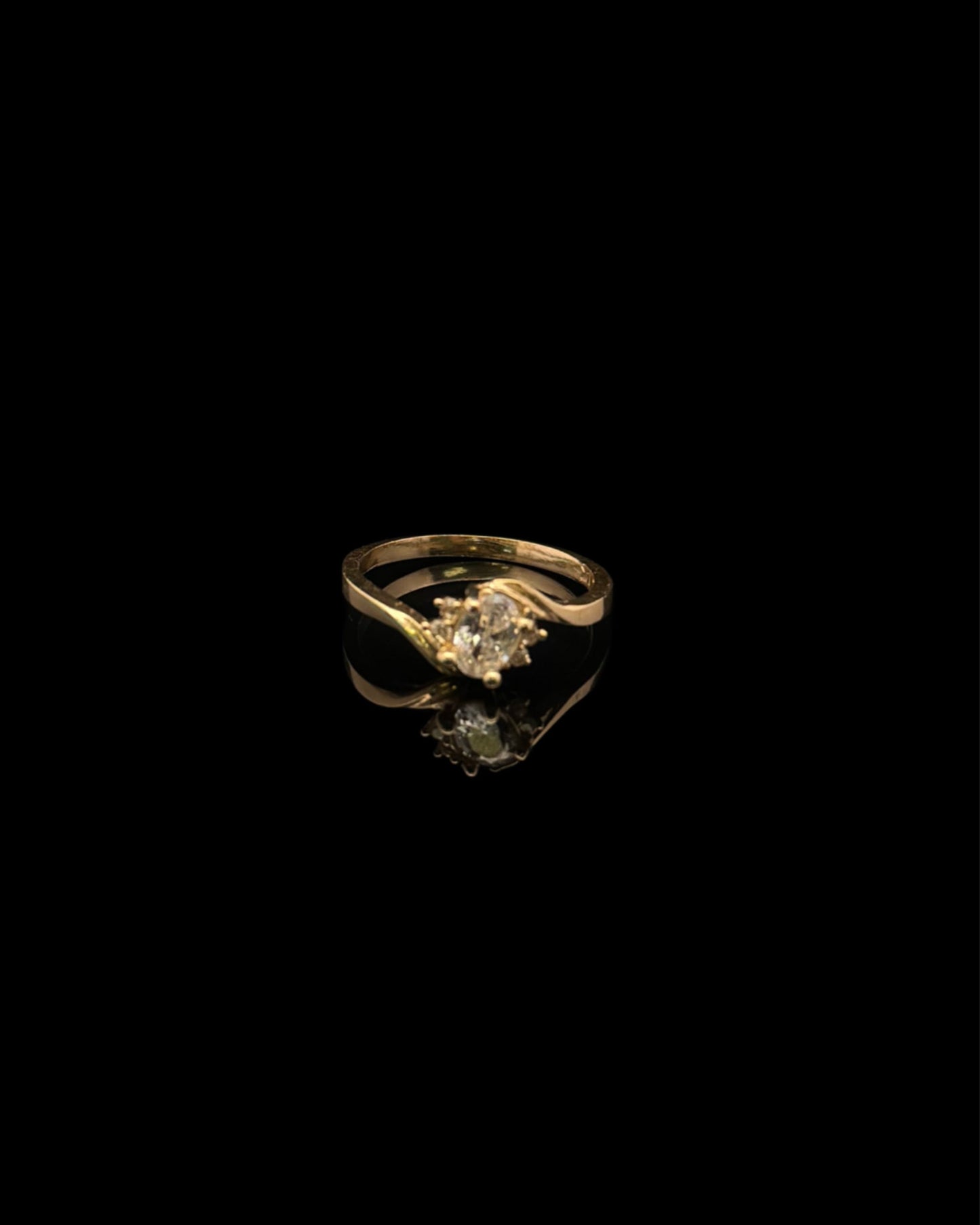 14K ENGAGEMENT CZ RING (2.3GR 6")