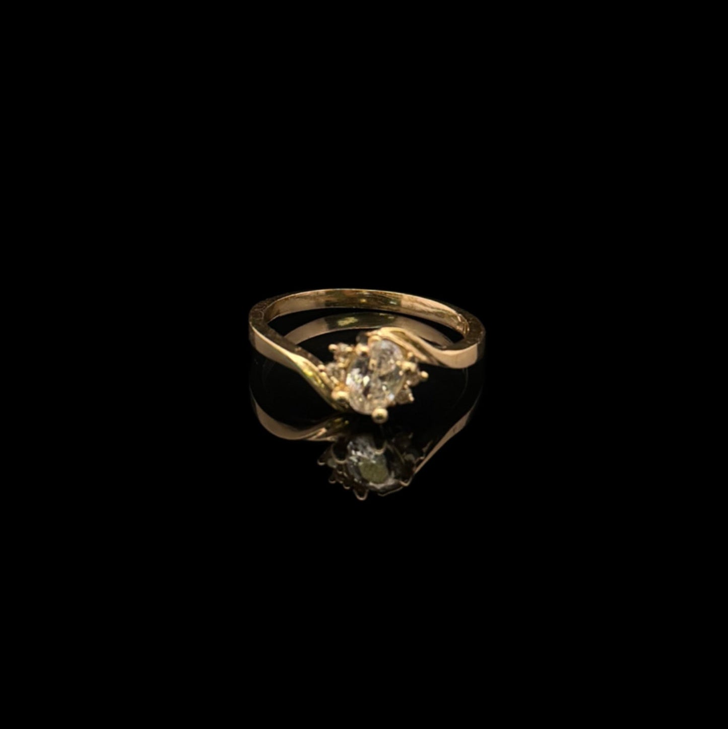 14K ENGAGEMENT CZ RING (2.3GR 6")