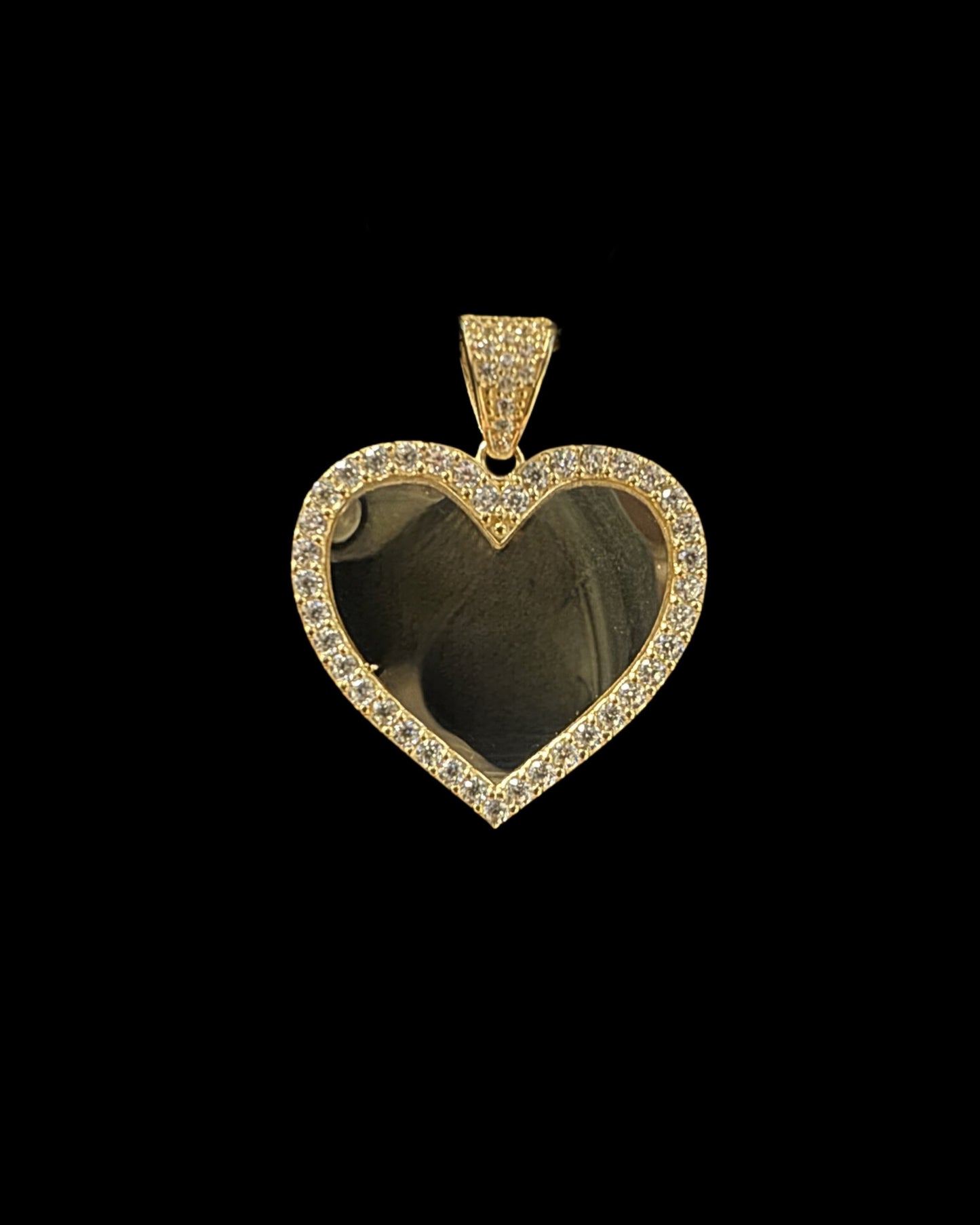 PICTURE PENDANT CORAZON CZ 4GR 14K