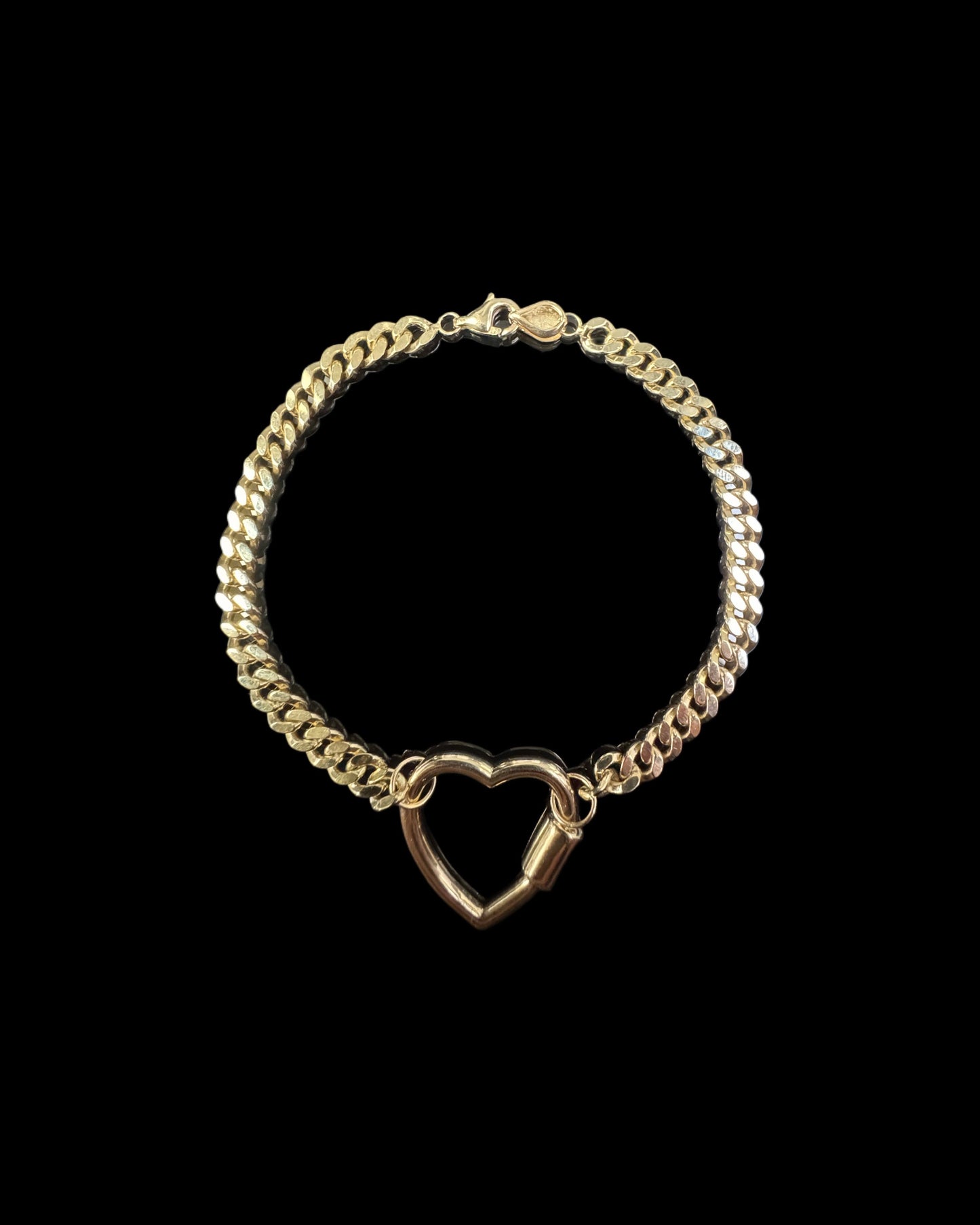 BRACELET GOLD CORAZON 9.4GR 14K 7"