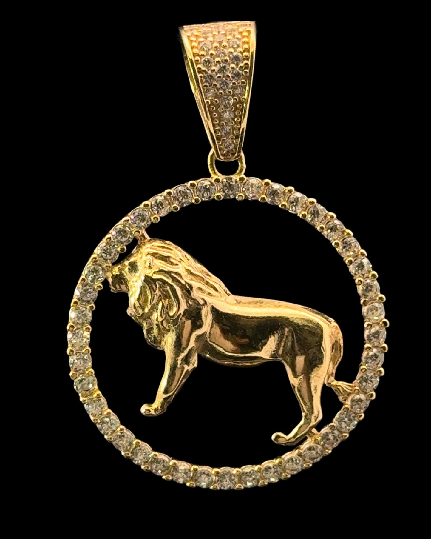 PENDANT SIGNO ZODIACO LEO CZ 4.3GR 14K