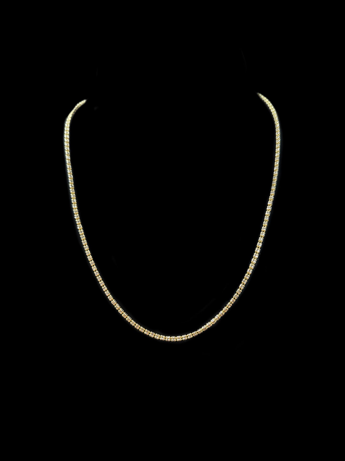 CADENA MOON ICE HALLOW YELLOW 9.2GR 2.3MM 14K 22"