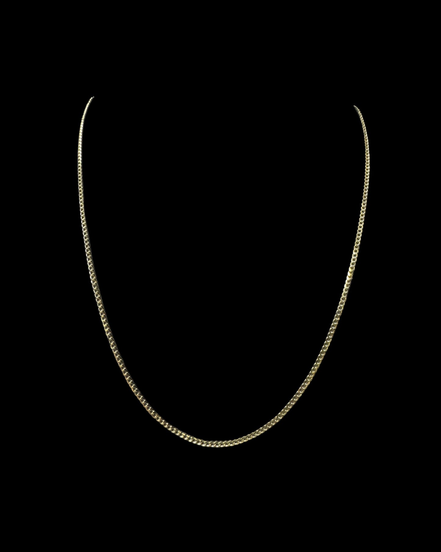 14K SOLID CUBAN CHAIN (3.5GR 2MM 18")
