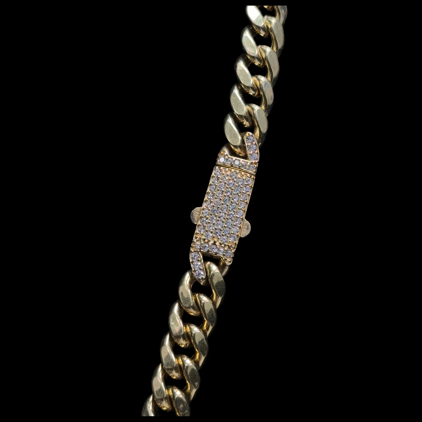 CADENA JINGLE BELL CON BROCHE CZ 23.1GR 7MM 14K 16”