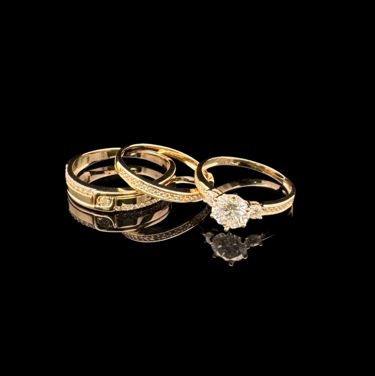 14K GOLD ENGAGEMENT MOISSANITE RING (7.4GR W9" M11")
