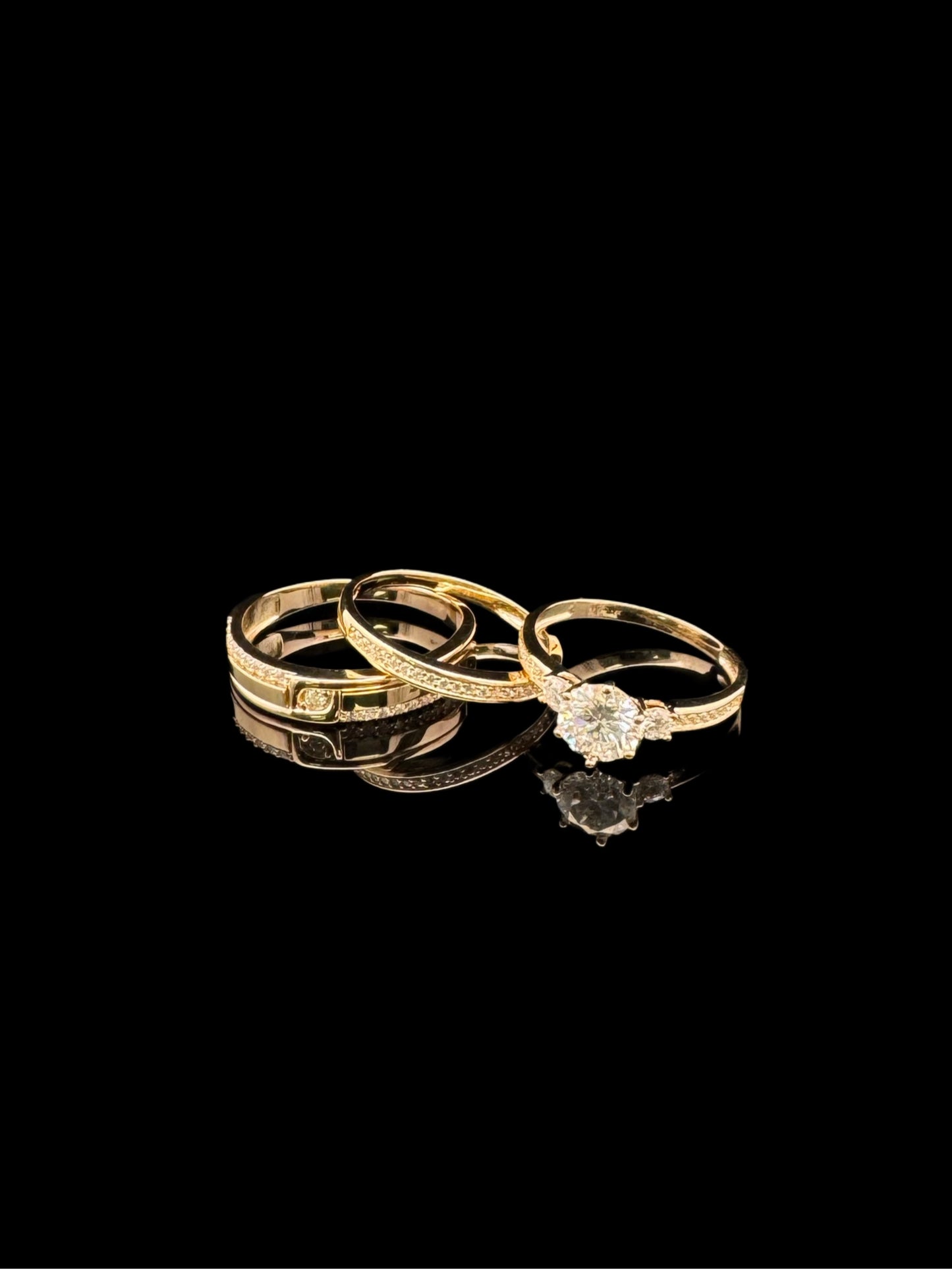 14K GOLD ENGAGEMENT MOISSANITE RING (7.4GR W9" M11")