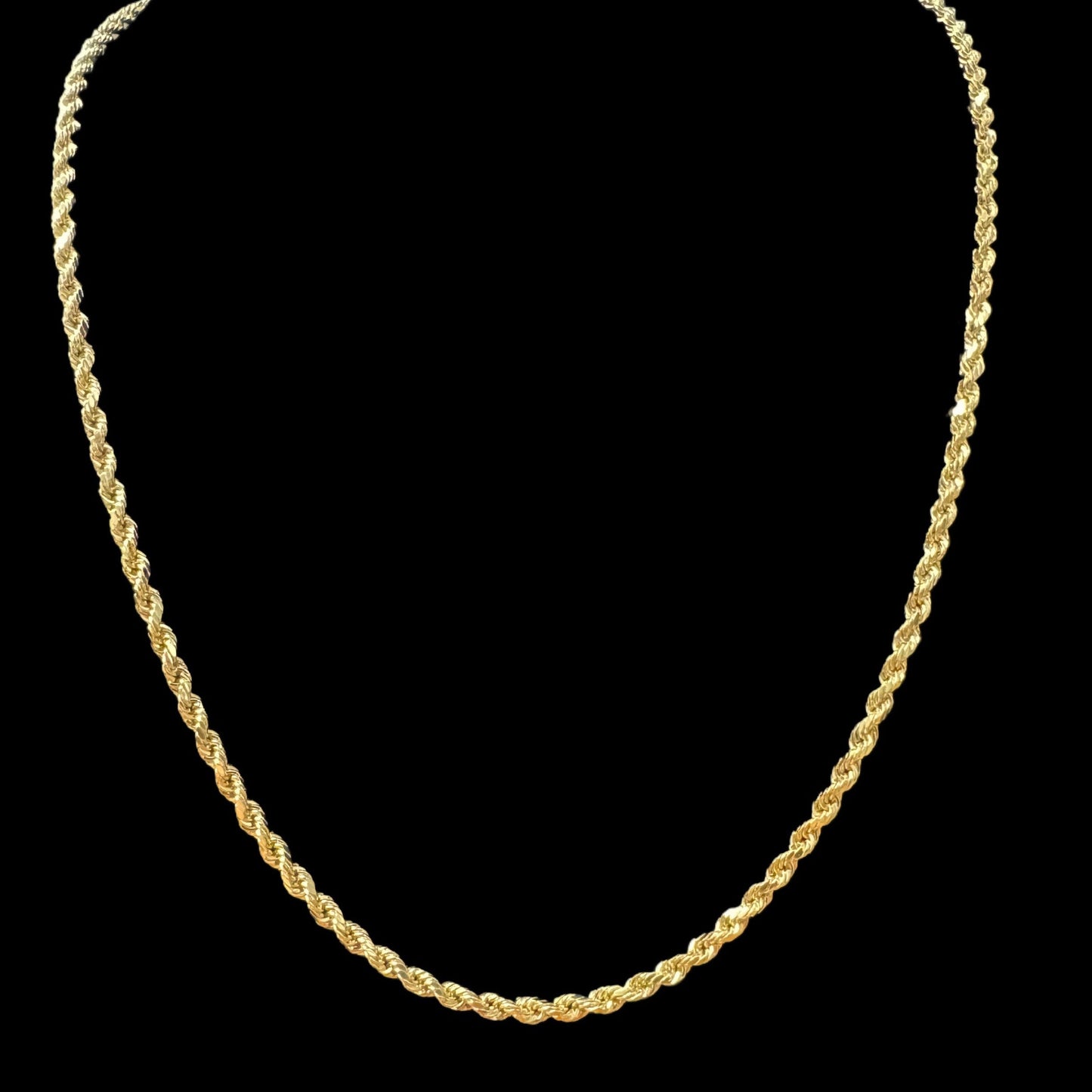 14K GOLD ROPE HALLOW CHAIN (5.2GR 3MM 14K 22")