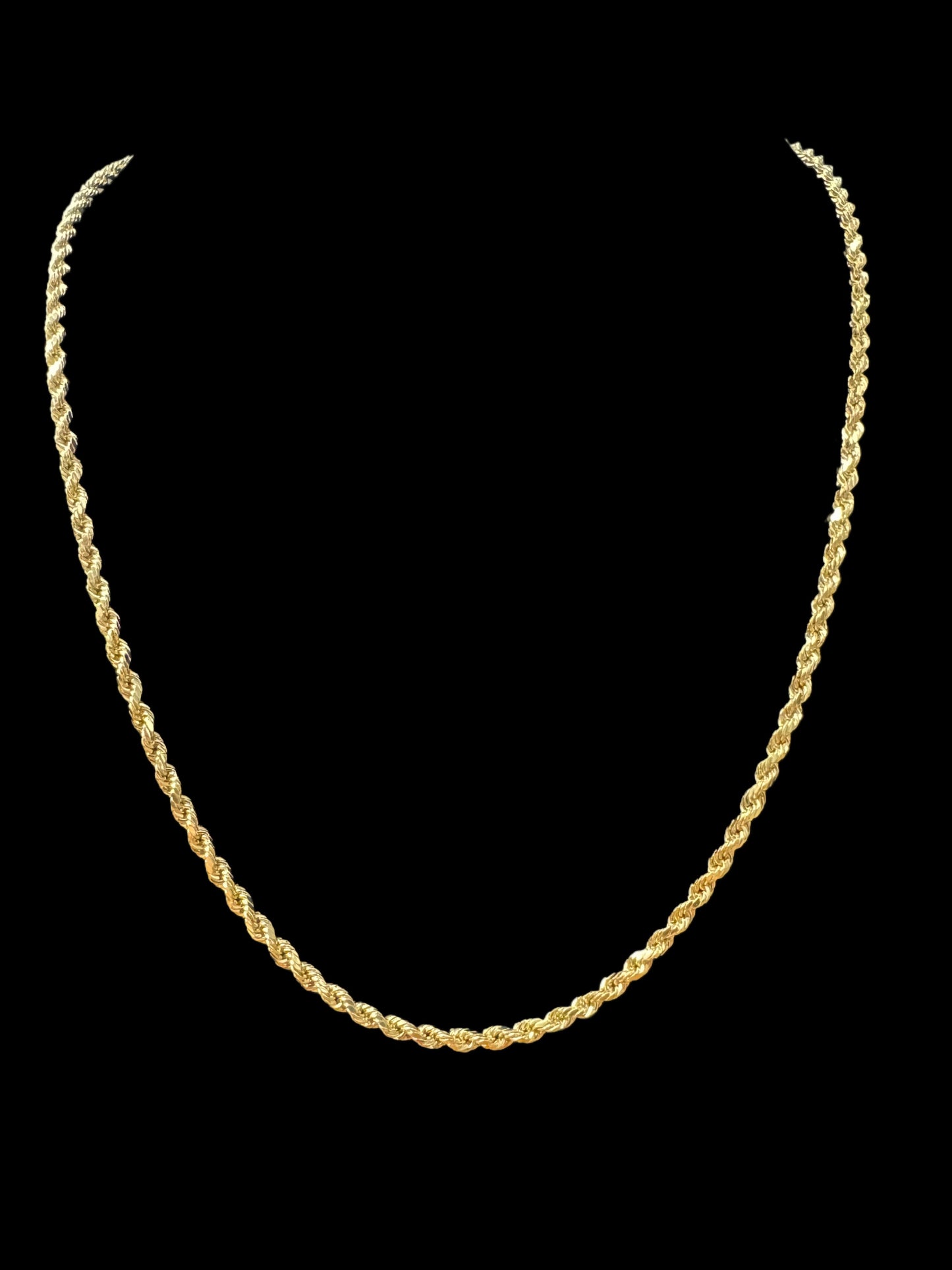 CADENA ROPE CHAIN AMARILLA 4.5GR 3MM 14K 20”