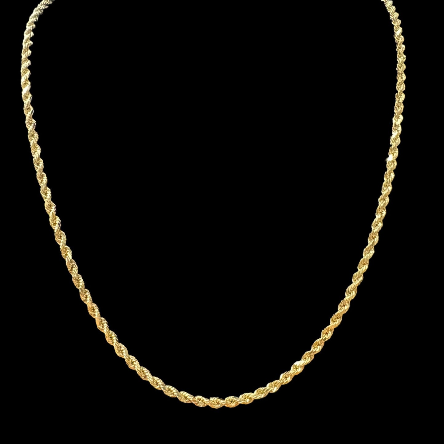 14K HOLLOW ROPE CHAIN (4.5GR 3MM 20”)