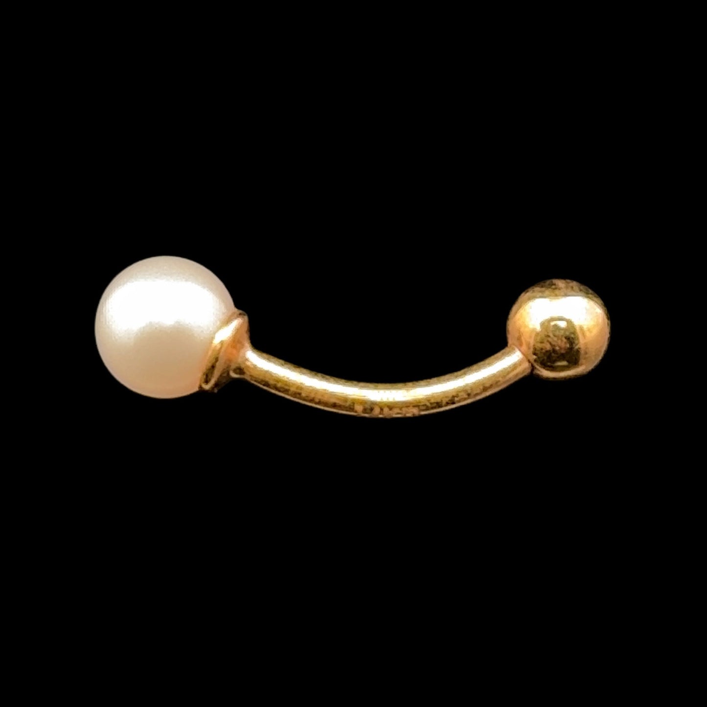 14K BELLY BUTTON PIERCING WITH PEARL