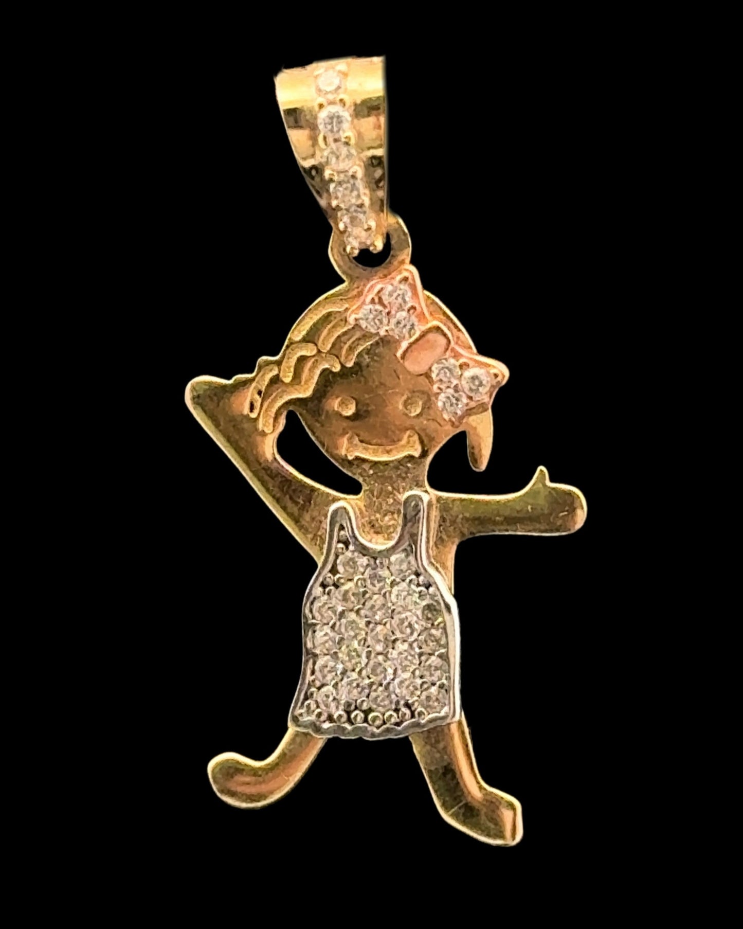 PENDANT NINOS CZ 1.4GR 14K