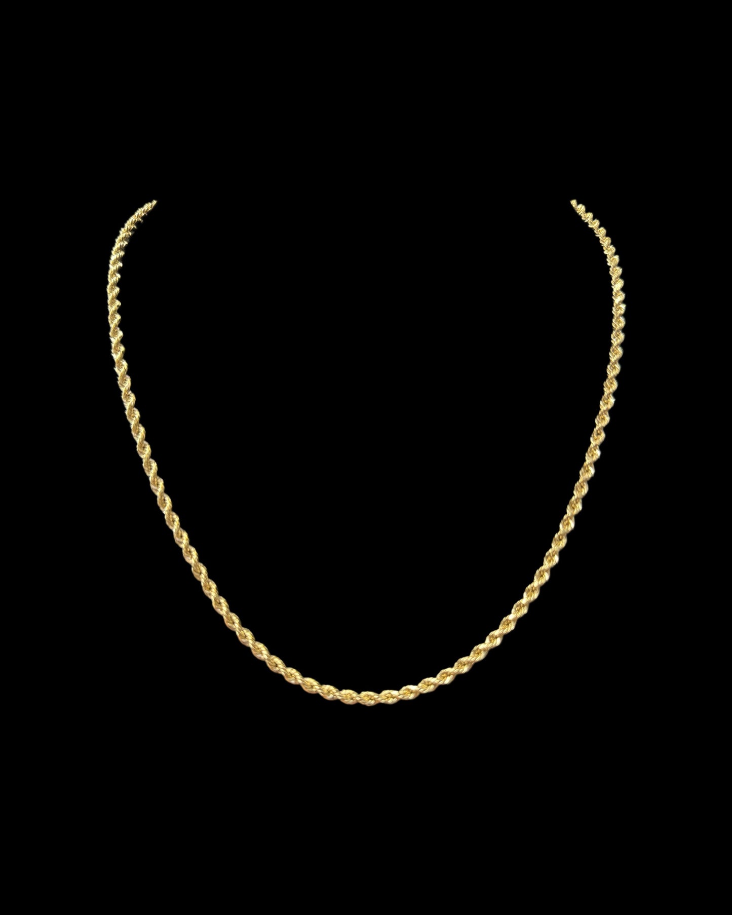 CADENA ROPE HOLLOW 3GR 3MM 14K 18"