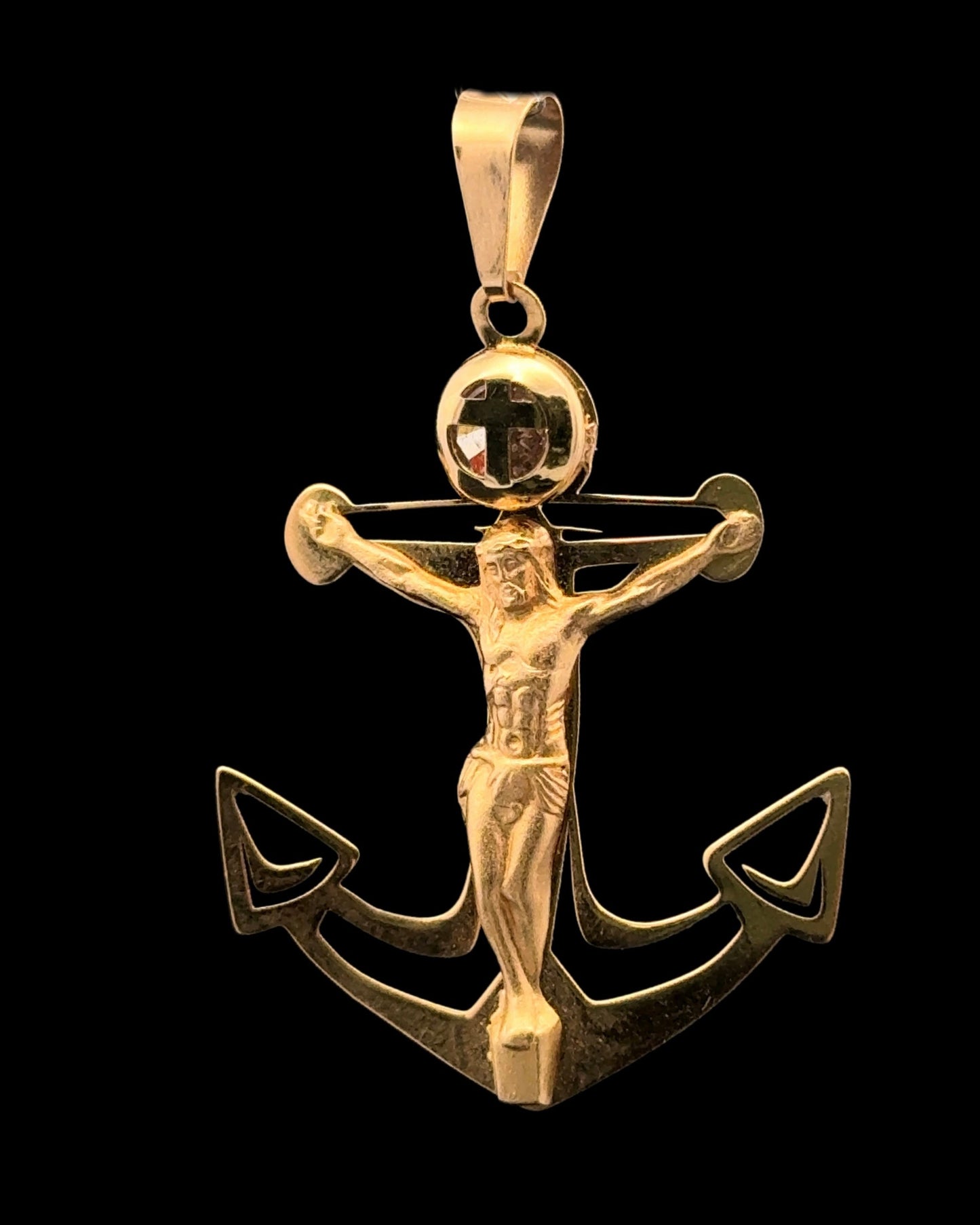 PENDANT ANCLA JESUS 1.6GR 14K