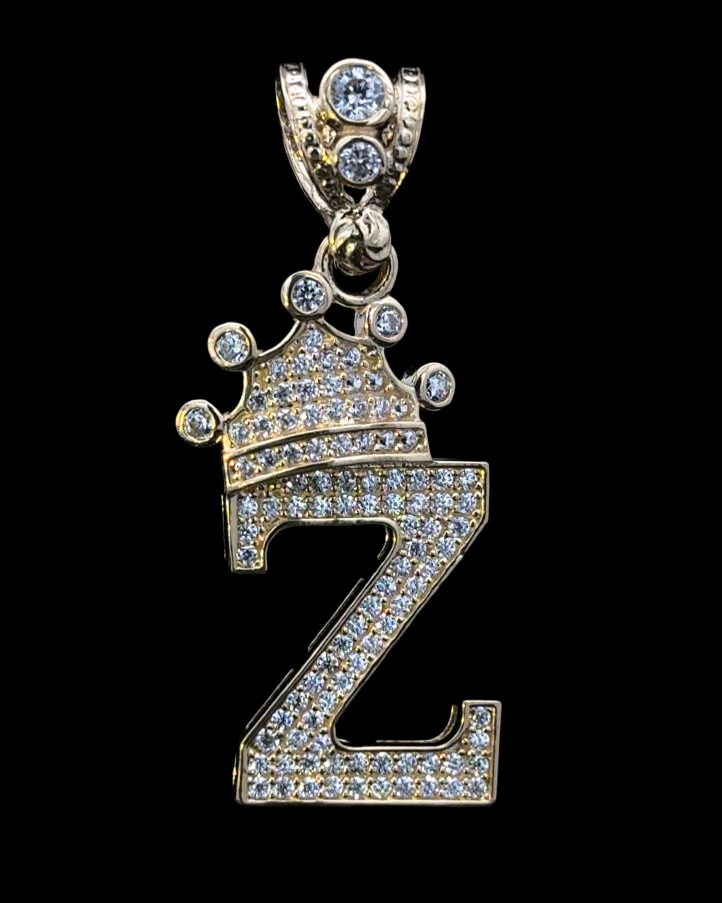 PENDANT LETRA Z CON CORONA CZ 4.8GR 14K