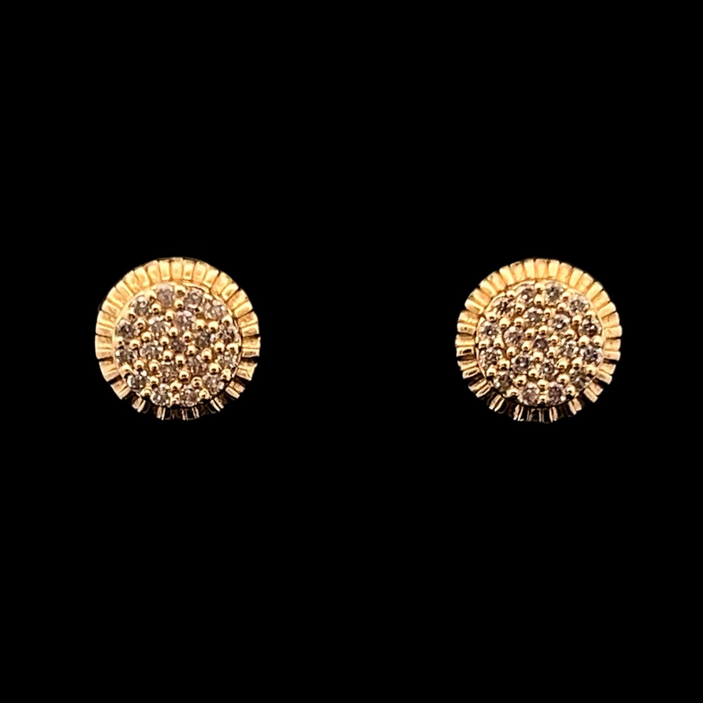 ARETES GIRASOL AMARILLO 0.26CT 14K