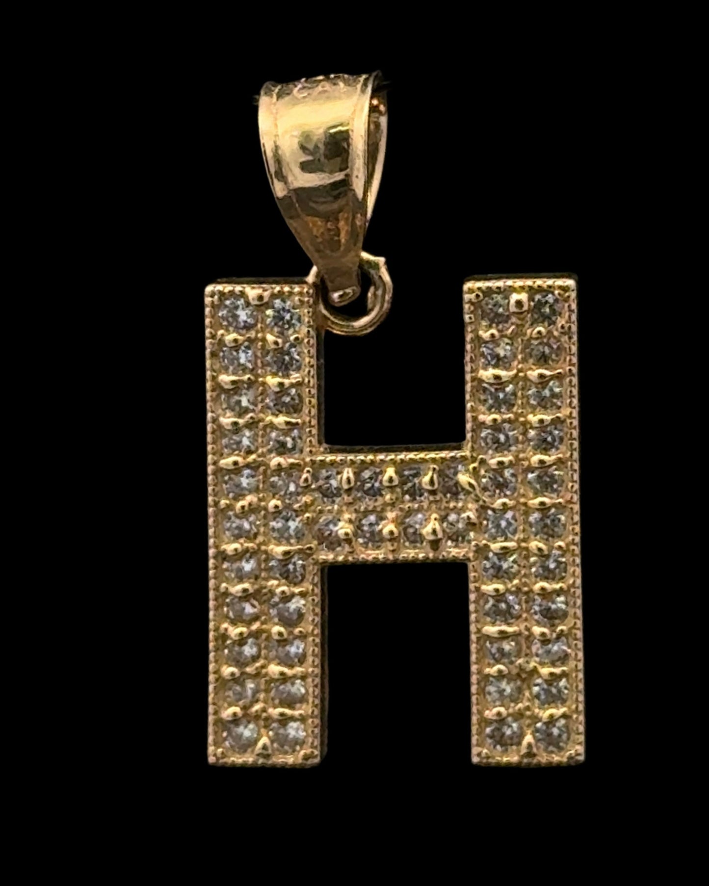 PENDANT LETRA H CZ 1.4GR 14K
