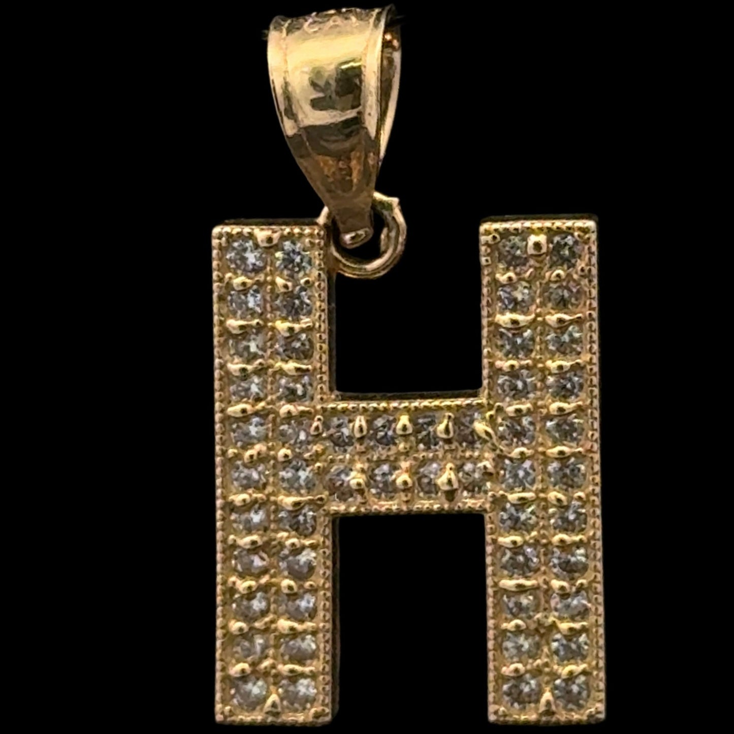 PENDANT LETRA H CZ 1.4GR 14K