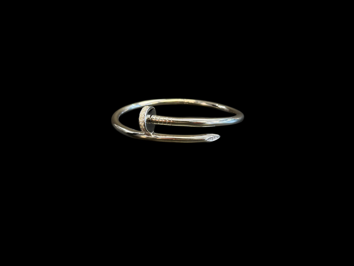 925 SILVER WHITE MOISSANITE BANGLE (30GR 0.40CTW)