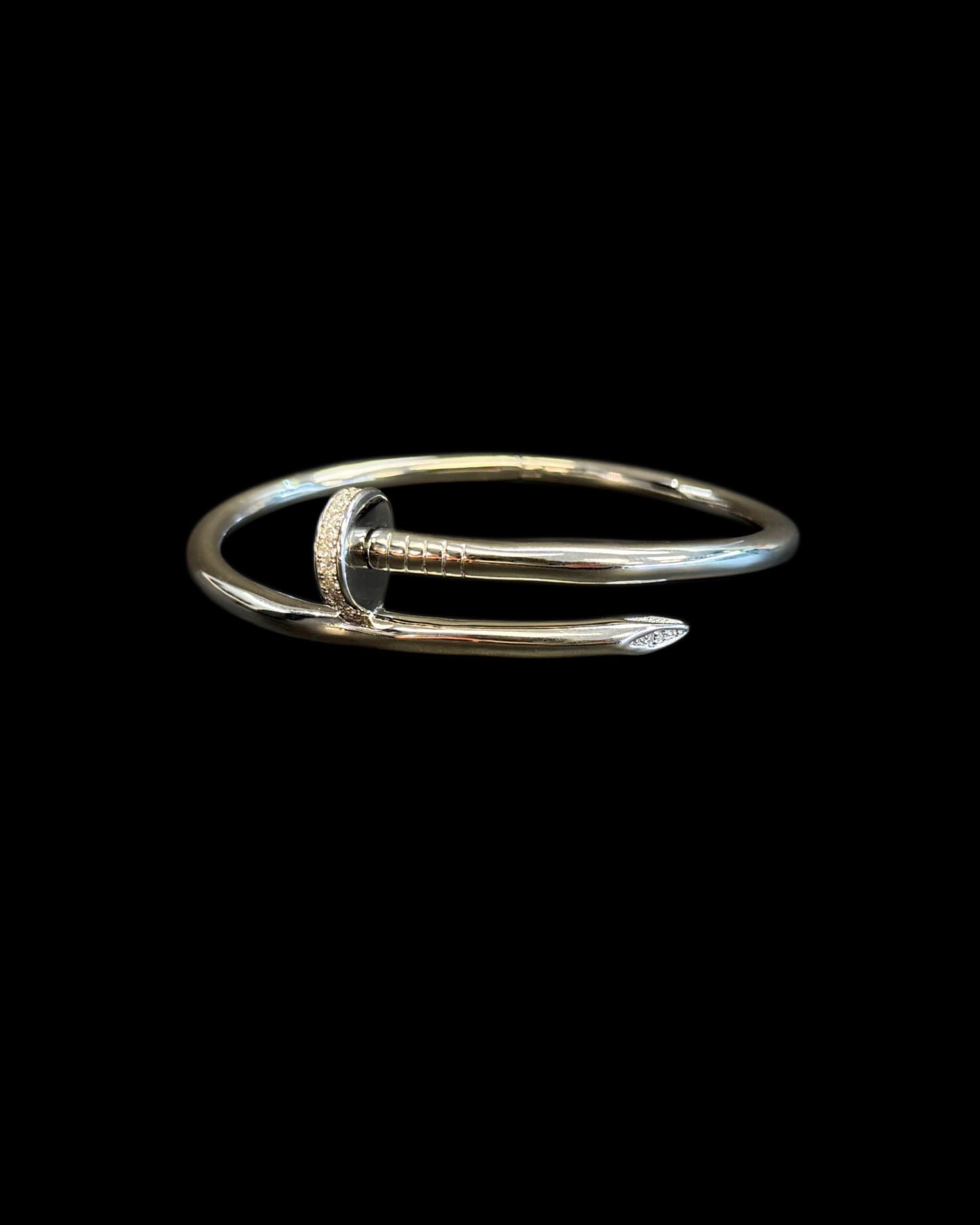 925 SILVER WHITE MOISSANITE BANGLE (30GR 0.40CTW)