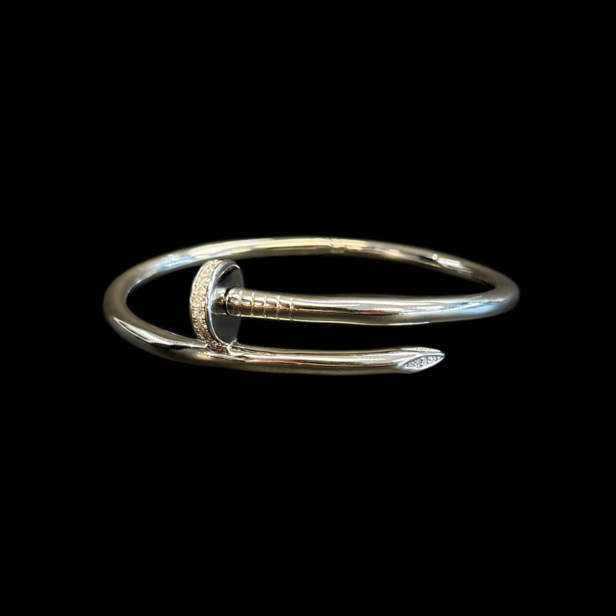 925 SILVER WHITE MOISSANITE BANGLE (30GR 0.40CTW)