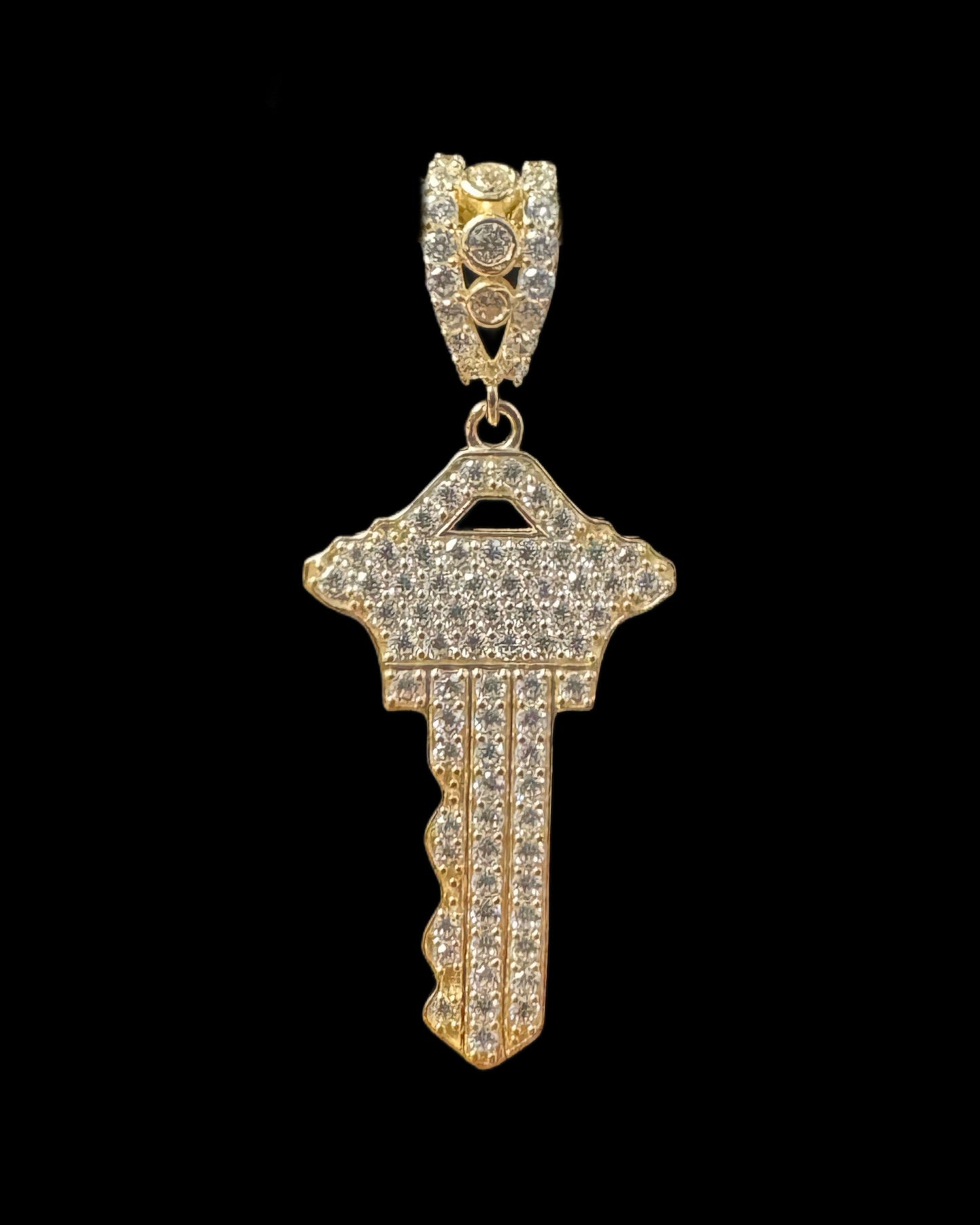 PENDANT LLAVE CZ 3.4GR 14K