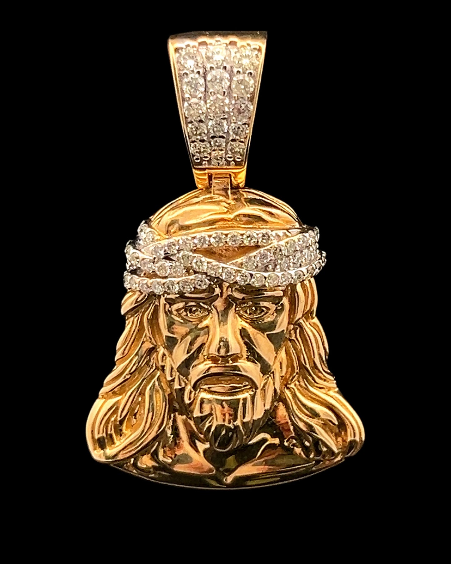 Yellow Gold Jesus Piece 0.85CT 14.8GR 14K