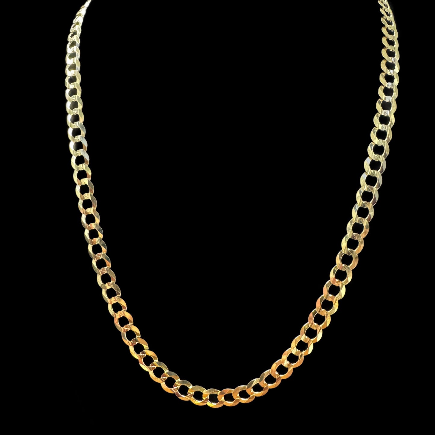 14K CLASSIC SOLID CUBAN CHAIN (26.1GR 7MM 22")
