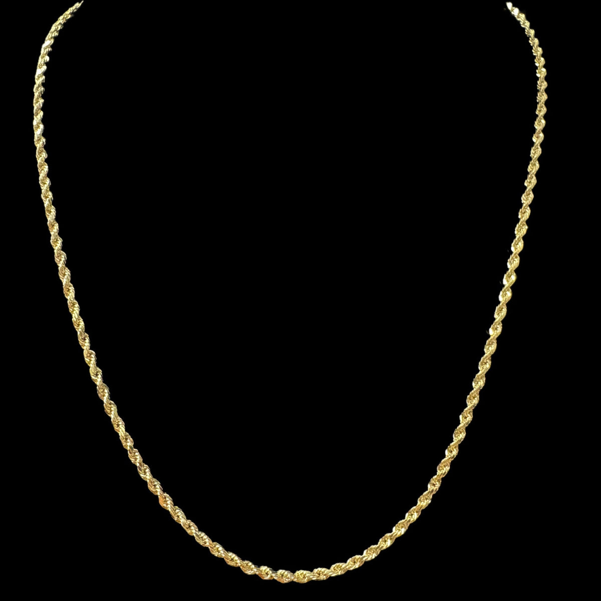 14K HOLLOW ROPE CHAIN (3.1GR 2MM 22")
