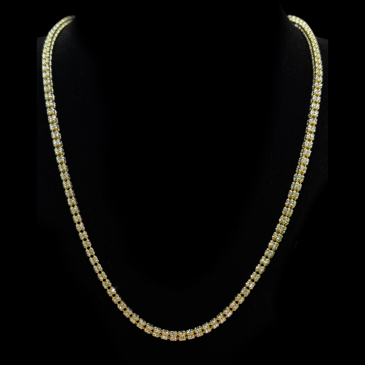 925 SILVER WHITE MOON ICE CHAIN (29.8GR 4MM 22")