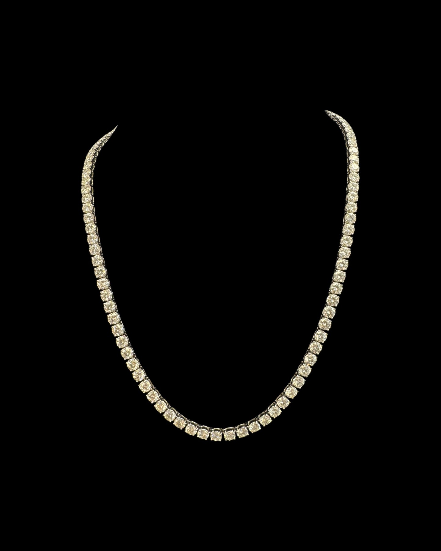 925 SILVER MOISSANITE TENNIS CHAIN (41.8GR 5MM 47.97CTW VVS 22")
