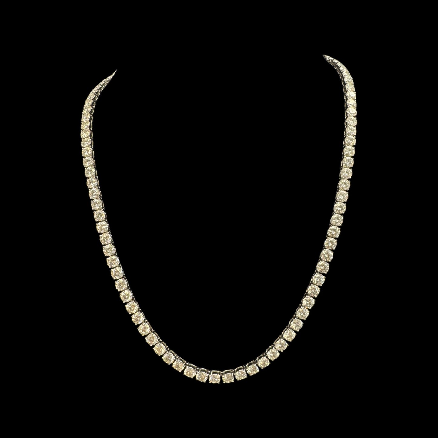 925 SILVER MOISSANITE TENNIS CHAIN (41.8GR 5MM 47.97CTW VVS 22")