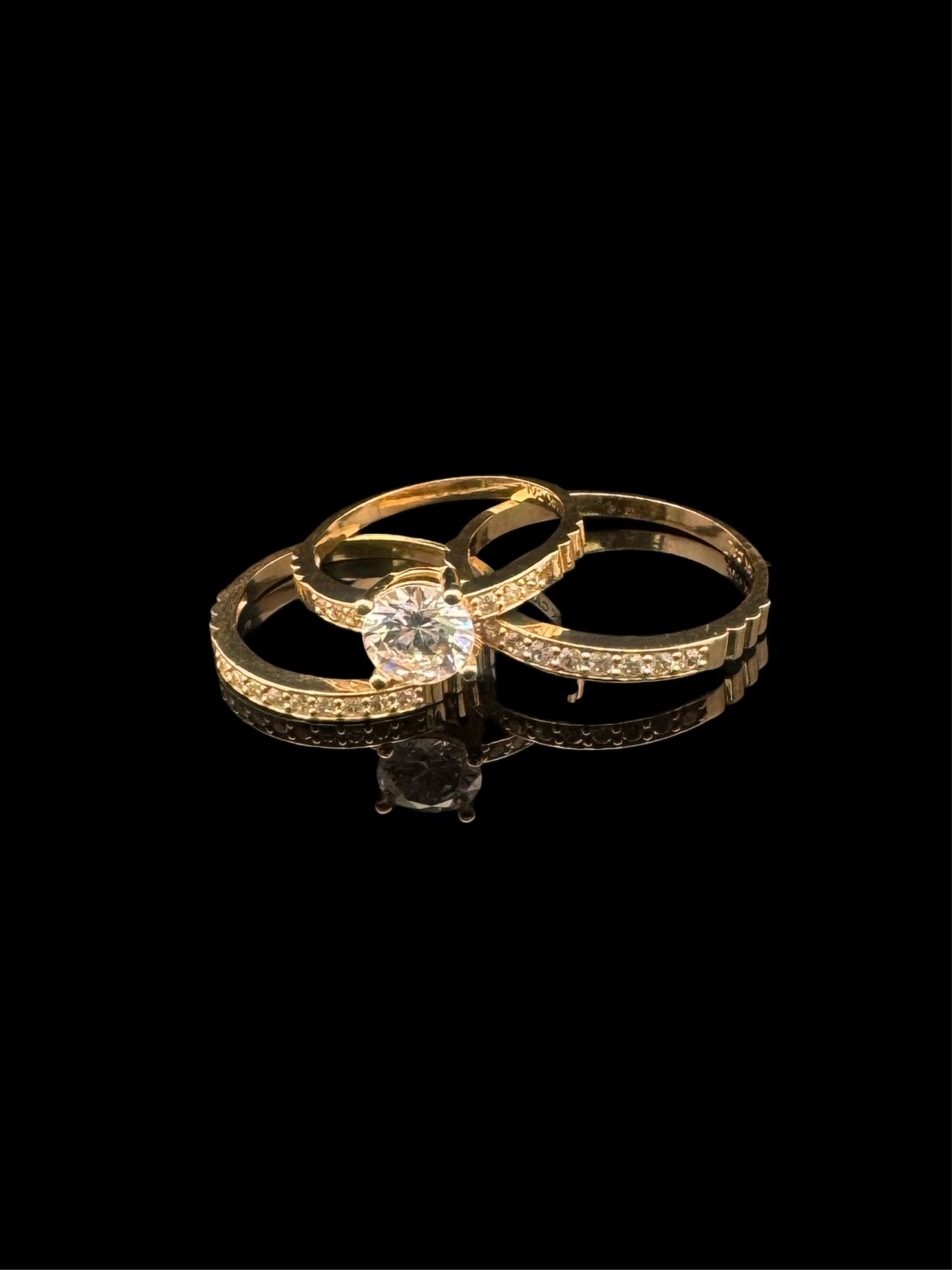 14K GOLD ENGAGEMENT CZ RING (6.5GR W7" M10")
