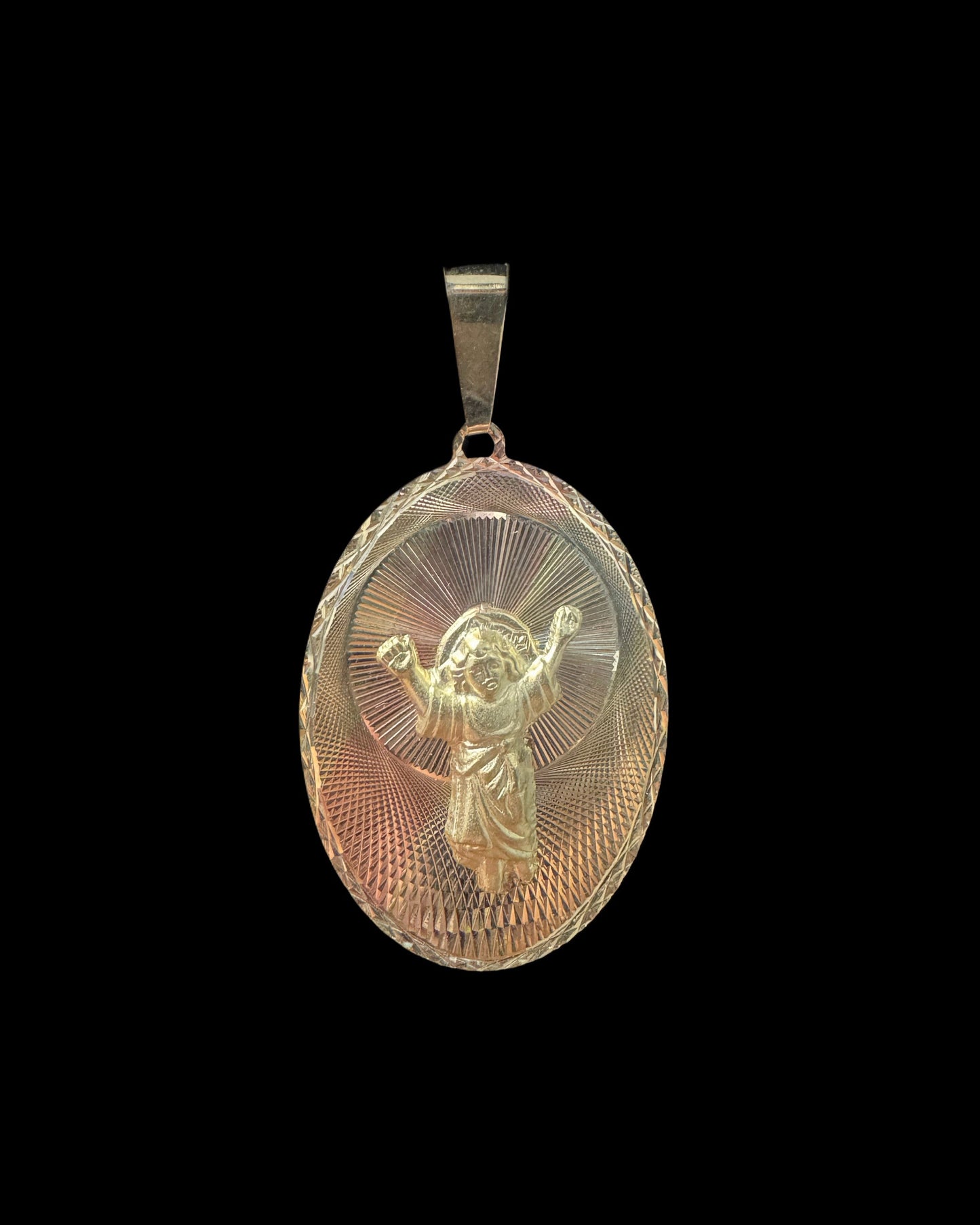PENDANT NIÑO JESUS BICOLOR 3.3GR 14K