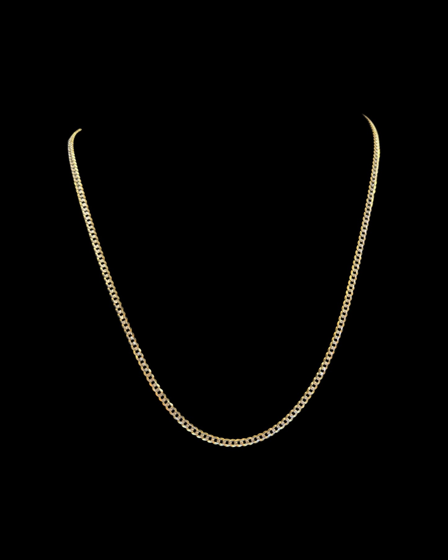 14K GOLD SOLID CUBAN CHAIN (4.9GR 2.5MM 22")