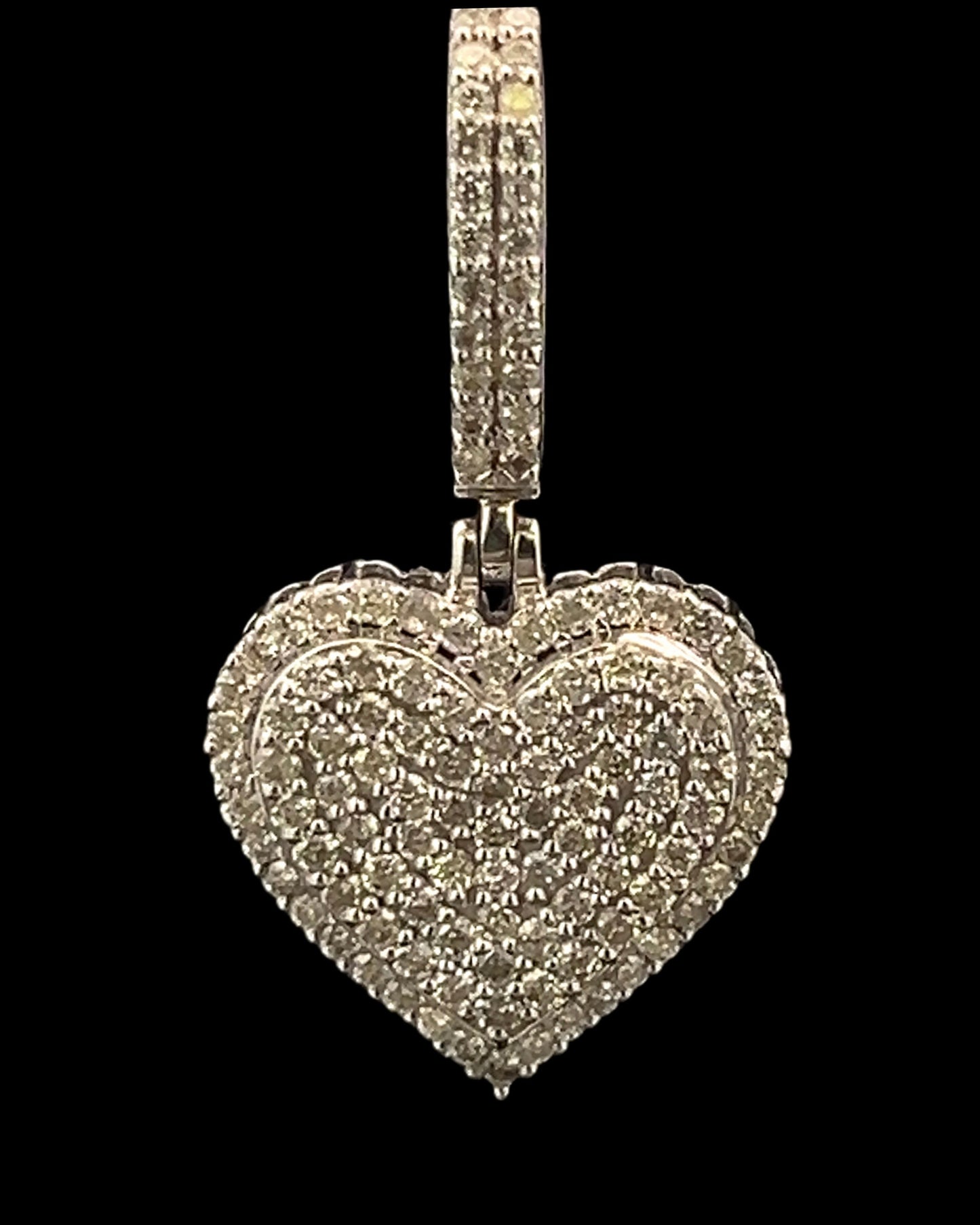 White Gold Heart Pendant 0.48CT 1.5GR 14K