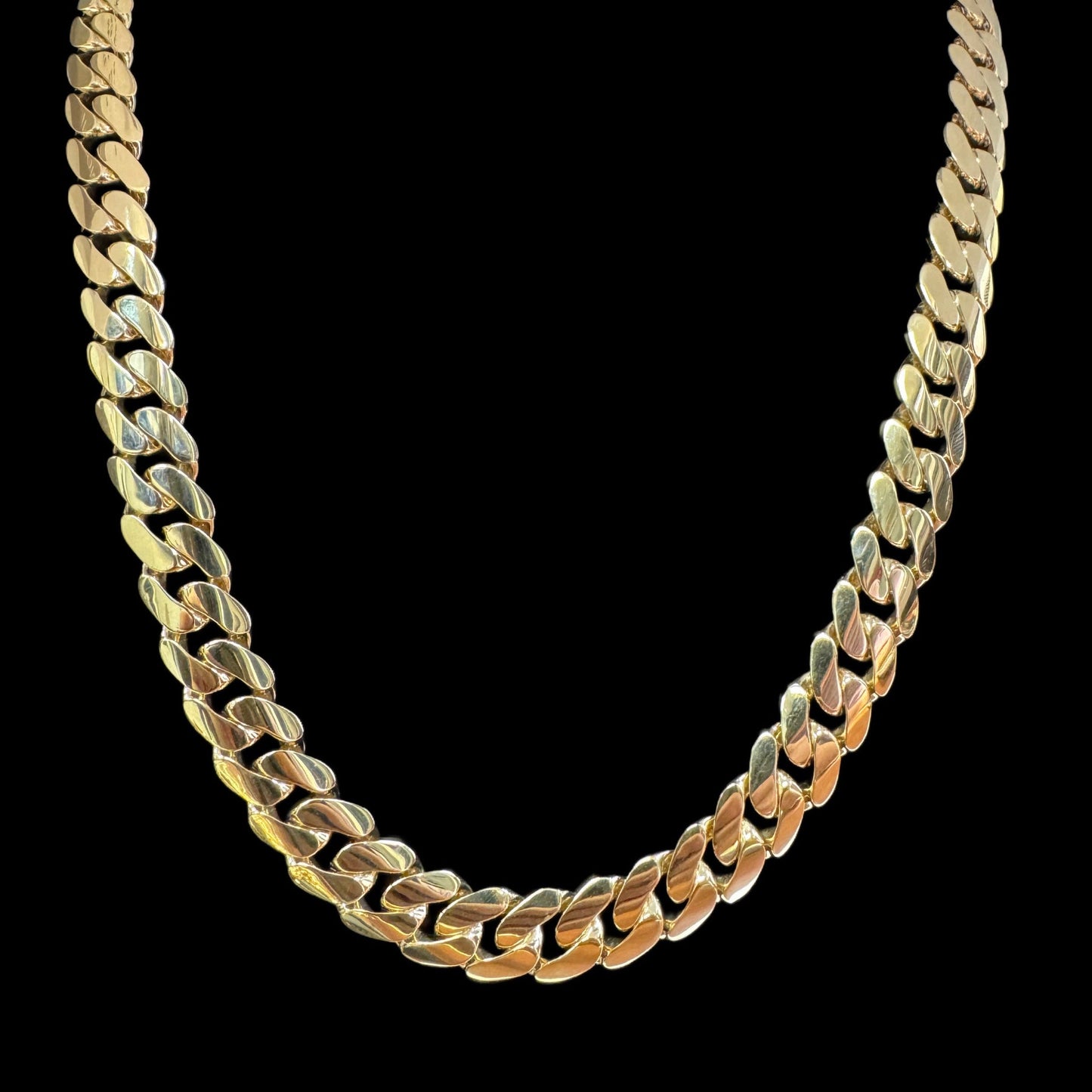 14K SEMI-SOLID CUBAN CHAIN (45.2GR 11MM 22")
