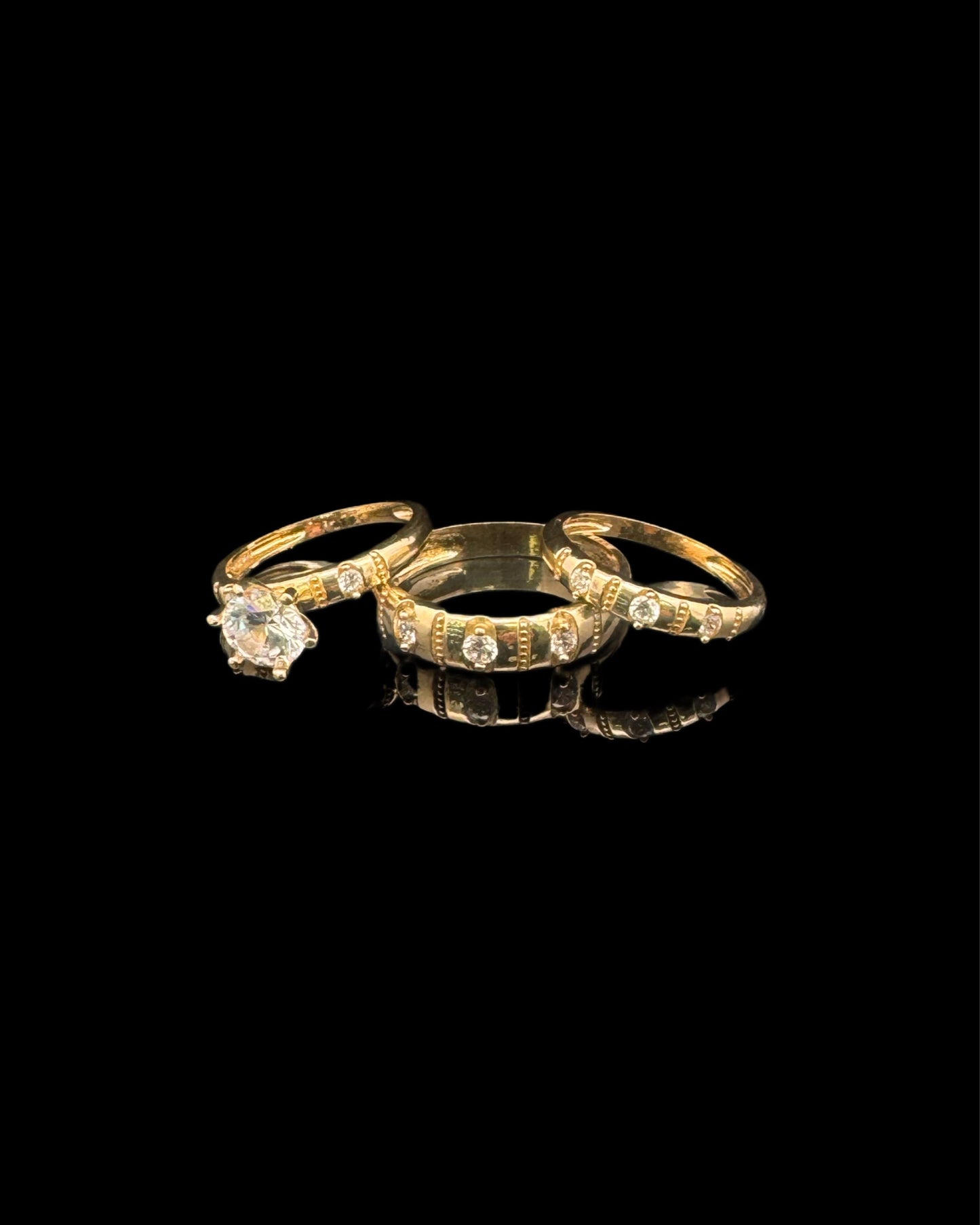 14K GOLD ENGAGEMENT CZ RING (7.9GR W7" M10")
