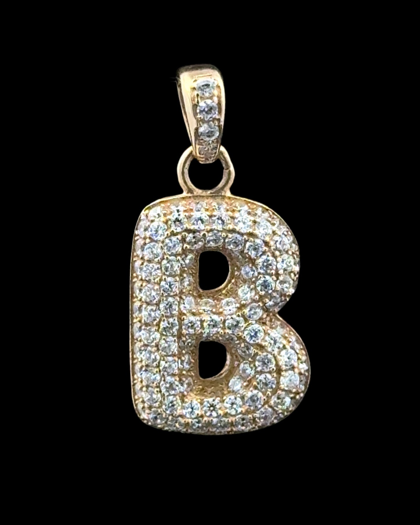 COLGANTE LETRA B CZ 1.9GR 14K